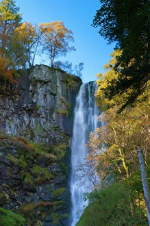 Powys Gallery: Pistyll Rhaeadr Waterfalls, Llanrhaeadr ym Mochnant, Berwyn Mountains, Powys, Wales