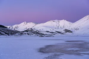 Plateau Piano Grande di Castelluccio di Norcia and Mount Vettore in winter Plateau Piano Grande di Castelluccio di Norcia and Mount Vettore in winter