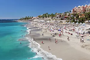 Images Dated 8th April 2015: Playa del Duque beach at Costa Adeje, Tenerife, Canary Islands, Spain, Atlantic, Europe