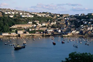 Polruan and River Fowey, Cornwall, England, United Kingdom, Europe Polruan and River Fowey, Cornwall, England, United Kingdom, Europe