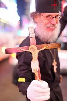 Preaching in Times Square, New York, United States of America, North America Preaching in Times Square, New York, United States of America, North America