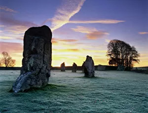 Day Time Gallery: Prehistoric stone circle in frost, Avebury, UNESCO World Heritage Site, Wiltshire, England