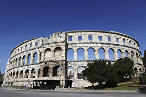 Prints of Pula Arena, a Roman amphitheatre, constructed from 27BC to 68AD, Pula, Istria, Croatia, Europe Croatia Prints: WorldInPrint Print: Pula Arena, 27BC-68AD, Pula, Croatia