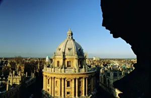 Prints of The Radcliffe Camera viewed from the University church, Oxford, Oxfordshire, England, UK, Europe Oxford Prints: The Radcliffe Camera Print, viewed from University Church, Oxford