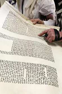 Reading the Book of Esther during Purim celebration in a synagogue, Montrouge Reading the Book of Esther during Purim celebration in a synagogue, Montrouge