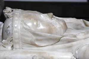 Detail of the recumbent effigy on the tomb of Isabella of Aragon wife of Philip III the Detail of the recumbent effigy on the tomb of Isabella of Aragon wife of Philip III the