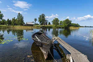 Reflecting waters in a little bay, Kizhi Island, Karelia, Russia, Europe Reflecting waters in a little bay, Kizhi Island, Karelia, Russia, Europe