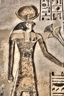 Relief of God Horus, Temple of Khonsu, Karnak Temple Complex, UNESCO World Heritage Site Relief of God Horus, Temple of Khonsu, Karnak Temple Complex, UNESCO World Heritage Site