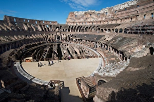 Remains of the Colosseum of Rome built around 70AD, allegedly the largest ever built Remains of the Colosseum of Rome built around 70AD, allegedly the largest ever built