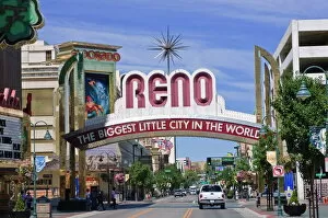 Arrival Collection: Reno Main Street scene, Reno, Nevada, United States of America, North America