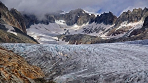 Rhone Glacier at Furka Pass, Canton of Valais, Swiss Alps, Switzerland, Europe Rhone Glacier at Furka Pass, Canton of Valais, Swiss Alps, Switzerland, Europe