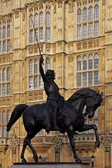 Bronze Gallery: Richard The Lionheart Statue, Houses of Parliament, UNESCO World Heritage Site