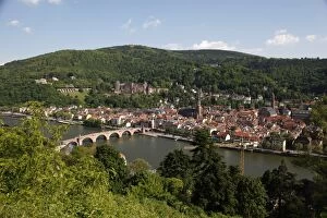 Images Dated 22nd May 2010: River Neckar, Old Bridge, Old Town and castle, Heidelberg, Baden-Wurttemberg