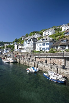 Looe Cornwall Prints: Riverside properties at Looe, Cornwall, England, United Kingdom, Europe