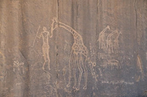 Rock Drawing Gallery: Rock inscription, Tassili n Ajjer, UNESCO World Heritage Site, Algeria