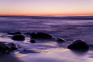 Images Dated 18th January 2011: Rocks and beach at sunset, La Jolla, San Diego County, California, United States of America