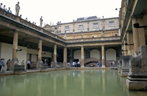 Bath Gallery: The Roman Baths, Bath, UNESCO World Heritage Site, Somerset, England, United Kingdom