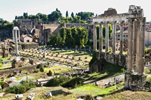 Roman Forum with the Temple of Saturn, Rome, UNESCO World Heritage Site, Lazio, Italy Roman Forum with the Temple of Saturn, Rome, UNESCO World Heritage Site, Lazio, Italy