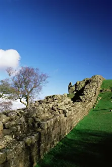 Roman Wall, Walltown Crags, Hadrians wall, Unesco world heritage site, Northumbria Roman Wall, Walltown Crags, Hadrians wall, Unesco world heritage site, Northumbria