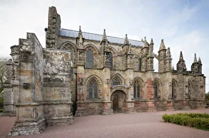 Rosslyn Chapel from the south, Roslin, Midlothian, Scotland, United Kingdom, Europe Rosslyn Chapel from the south, Roslin, Midlothian, Scotland, United Kingdom, Europe