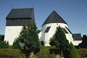 Round church dating from the 12th and 13th centuries, Osterlars, Bornholm Round church dating from the 12th and 13th centuries, Osterlars, Bornholm
