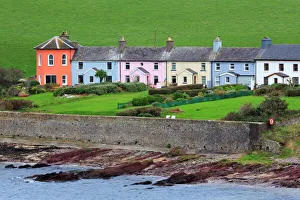 Row of cottages at Roches Point, Whitegate Village, County Cork, Munster, Republic of Ireland, Europe Row of cottages at Roches Point, Whitegate Village, County Cork, Munster, Republic of Ireland, Europe