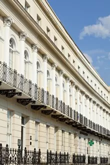 Terraced Houses Gallery: Row of Georgian Regency style terraced houses on St. Georges Road, Cheltenham Spa