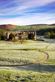Ruins of Bolton Priory (Bolton Abbey) on a frosty morning, Yorkshire Dales National Park Ruins of Bolton Priory (Bolton Abbey) on a frosty morning, Yorkshire Dales National Park