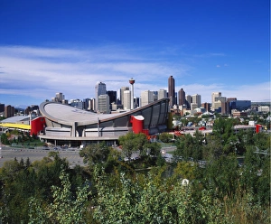 Related Images Gallery: Saddledome and Skyline of Calgary, Alberta, Canada