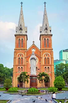 Saigon Notre-Dame Basilica cathedral, Ho Chi Minh City (Saigon), Vietnam, Indochina
