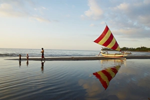 Sailboat, Lovina beach, Bali, Indonesia, Southeast Asia, Asia Sailboat, Lovina beach, Bali, Indonesia, Southeast Asia, Asia