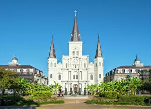 Facade Gallery: Saint Louis Cathedral on Jackson Square, French Quarter, New Orleans, Louisiana