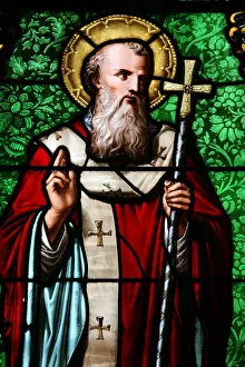 Sainte Marys cathedral stained glass window depicting St Sainte Marys cathedral stained glass window depicting St
