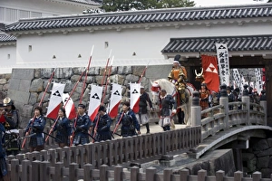 Samurai in the Odawara Hojo Godai Festival held in May at Odawara Castle in Kanagawa Samurai in the Odawara Hojo Godai Festival held in May at Odawara Castle in Kanagawa