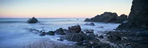 Sandymouth at dawn with incoming tide, Sandymouth, near Bude, Cornwall Sandymouth at dawn with incoming tide, Sandymouth, near Bude, Cornwall