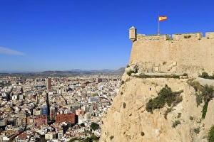 Santa Barbara Castle and city, Alicante, Spain, Europe Santa Barbara Castle and city, Alicante, Spain, Europe