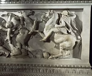 Images Dated 9th January 2000: Detail of the sarcophagus of Alexander the Great