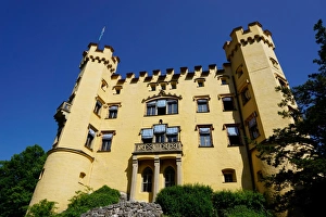 Schloss Hohenschwangau, the former palace of Ludwig the Second, at Hohenschwangau village Schloss Hohenschwangau, the former palace of Ludwig the Second, at Hohenschwangau village