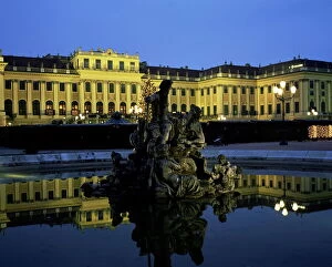 Vienna Gallery: Schonbrunn Palace at dusk, UNESCO World Heritage Site, Vienna, Austria, Europe
