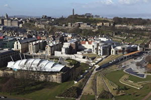 The Scottish Parliament stands in the foreground, under Calton Hill, in Edinburgh The Scottish Parliament stands in the foreground, under Calton Hill, in Edinburgh