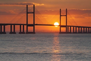 UK Suspension Bridges Prints: Second Severn Crossing Bridge over the River Severn
