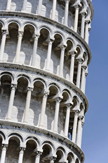 Section of the Leaning Tower of Pisa, Pisa, UNESCO World Heritage Site Section of the Leaning Tower of Pisa, Pisa, UNESCO World Heritage Site