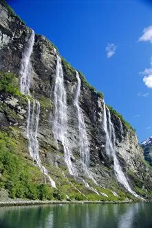 Geiranger Fjord Gallery: Seven Sisters Falls as seen from ferry