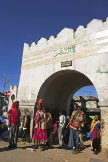 Shewa Gate, one of seven entrances to the ancient walled city, Harar, Ethiopia, Africa
