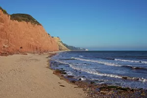 Images Dated 11th October 2010: Sidmouth Beach looking towards Beer Head, Devon, England, United Kingdom, Europe