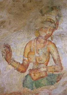 Ancient City of Polonnaruwa Gallery: Sigiriya Damsels or Cloud Maidens, 5th century AD, frescoes, Sigiriya Lion Rock Fortress, Sigiriya