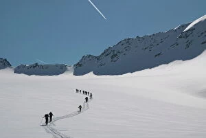 Images Dated 4th April 2009: Ski touring in the Alps, Punta Finale, Val Senales, South Tyrol, Italy, Europe