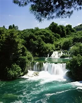 Images Dated 27th July 2008: Skradinski Buk waterfalls, Krka National Park, Dalmatia, Croatia, Europe