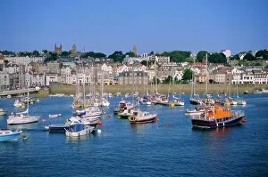 Mooring Collection: Small boats at St Peter Port, Guernsey, Channel Islands, UK