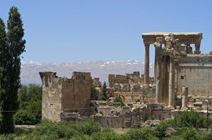 Snow capped mountains of the Anti-Lebanon Range behind Snow capped mountains of the Anti-Lebanon Range behind